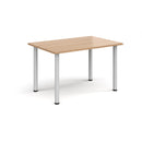 Rectangular Radial Leg Meeting Table in beech wood by Dams, featuring a sturdy design with radial legs for conference or office use.