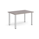 Rectangular radial leg meeting table in grey oak finish by Dams, showcasing a modern office conference table with sturdy radial legs.
