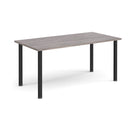 Rectangular radial leg meeting table in grey oak finish by Dams, showing a modern office conference table with radial legs and smooth surface.