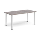 Rectangular radial leg meeting table in grey oak finish by Dams, showcasing sturdy design and modern style for conference rooms.