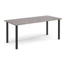 Rectangular radial leg meeting table in grey oak finish by Dams, showcasing its modern design and sturdy construction.