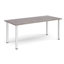 Rectangular Radial Leg Meeting Table in Grey Oak finish by Dams, showcasing a modern office conference table with radial leg design.