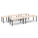 Dams rectangular radial leg meeting table in grey oak finish, showing the smooth tabletop and sturdy radial leg design.