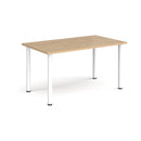 Rectangular Radial Leg Meeting Table in Kendal Oak by Dams, showing a modern wooden conference table with radial leg design