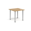 Rectangular Radial Leg Meeting Table in oak wood by Dams, showcasing a modern design with radial leg support.