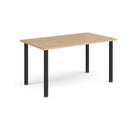 Rectangular Radial Leg Meeting Table in oak wood by Dams, showing a sturdy table with radial leg design and smooth surface.