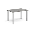 Rectangular radial leg meeting table in onyx grey by Dams, showing a sleek, modern design with sturdy radial legs.
