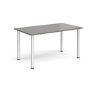 Rectangular Radial Leg Meeting Table in Onyx Grey by Dams, showing a sleek conference table with radial leg design.