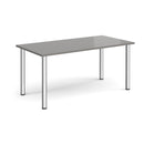 Rectangular radial leg meeting table in Onyx Grey by Dams, showcasing a modern design with sturdy radial legs.