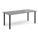 Rectangular radial leg meeting table in Onyx Grey with Dams brand, featuring a sleek design and sturdy construction.