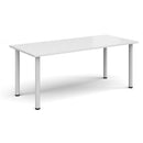 Rectangular Radial Leg Meeting Table in white by Dams, featuring a clean, modern design with radial leg support.