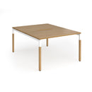Dams Connex Plus Wooden Goal-Post Back To Back Desk in oak with sleek, modern design and natural wood finish.