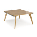 Dams Fuze Back To Back Desks in oak wood finish, showcasing modern office workspace with two connected desks and sleek design.