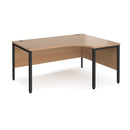 Dams Maestro 25 ergonomic desk with bench leg in beech finish, featuring a spacious work surface and sturdy design.