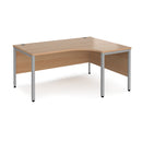 Dams Maestro 25 ergonomic desk with bench leg in beech finish, featuring a spacious workspace and modern design.