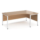 Dams Maestro 25 ergonomic desk with bench leg in beech wood finish, featuring a spacious work surface and sturdy design.
