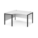 Dams Maestro 25 ergonomic white desk with bench leg, featuring a sleek modern design and spacious work surface.