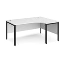 White Maestro 25 ergonomic desk with bench leg by Dams, featuring a spacious work surface and sturdy frame.