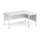 White Maestro 25 ergonomic desk with bench leg by Dams, featuring a sleek design and sturdy construction.