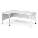 White Maestro 25 ergonomic desk with bench leg by Dams, featuring clean lines and a spacious work surface.