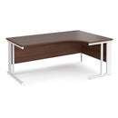 Dams Maestro 25 ergonomic walnut desk with cable-managed leg and left-hand configuration, ideal for modern office spaces.