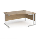 Dams Maestro 25 ergonomic desk with Kendal Oak finish and cantilever legs, featuring a spacious work surface and modern design.