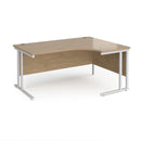 Dams Maestro 25 ergonomic desk with Kendal Oak finish and cantilever legs, featuring a spacious work surface and modern design.