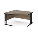 Dams Maestro 25 ergonomic desk with Nebraska oak finish and cantilever legs, modern office furniture design.