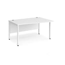 Dams Maestro 25 Wave Desk with bench leg in white, featuring a modern wave design and sturdy construction.