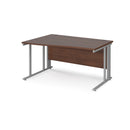 Walnut Dams Maestro 25 Wave Desk with cable managed leg, left-hand configuration and sleek modern design.