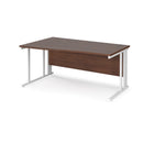Walnut Dams Maestro 25 Wave Desk with cable-managed leg, left-hand configuration, featuring a sleek, modern design.