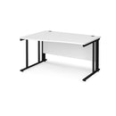 White Maestro 25 Wave Desk by Dams with cable-managed leg, featuring a sleek design and modern workspace appeal.