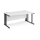 White Dams Maestro 25 Wave Desk with cable managed leg, featuring a sleek modern design and smooth surface.