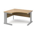 Dams Vivo ergonomic oak desk with sleek wood finish and spacious workspace, ideal for modern office setups.