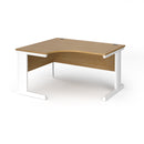 Dams Vivo ergonomic oak desk with smooth surface and sturdy legs, ideal for modern office or home workspace setup.