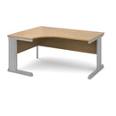 Dams Vivo ergonomic oak desk with sleek wooden surface and modern design, suitable for home or office workspace.