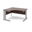 Dams Vivo ergonomic walnut desk with spacious work surface and modern design, ideal for home or office workspace.