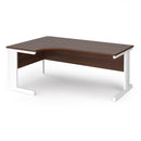 Dams Vivo ergonomic walnut desk with sleek wood finish and modern design, ideal for home or office workspace.