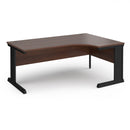 Dams Vivo ergonomic walnut desk with sleek wooden surface and modern design, suitable for office or home workspace.