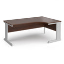 Dams Vivo ergonomic walnut desk with smooth wooden surface and modern design, ideal for office or home workspace.