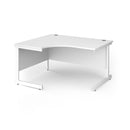 White Dams Contract 25 ergonomic desk with cantilever legs, featuring a spacious work surface and modern design.