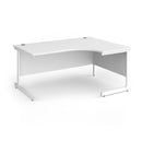 White Dams Contract 25 ergonomic desk with cantilever legs, featuring a spacious work surface and modern design.
