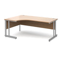 Dams Momento ergonomic desk with cantilever leg in beech finish, featuring a spacious work surface and modern design.