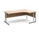 Dams Momento ergonomic desk with cantilever leg in beech wood, featuring a spacious work surface and modern design.
