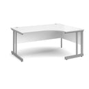 White Dams Momento ergonomic desk with cantilever legs, featuring a sleek modern design and spacious workspace.