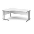 White Dams Momento ergonomic desk with cantilever legs, featuring a sleek design and spacious workspace.