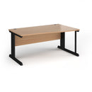 Vivo Wave Desk in beech wood by Dams, featuring a modern design with smooth surface and sturdy legs for a contemporary workspace.