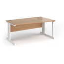 Dams Vivo Wave Desk in beech wood finish with smooth curved edges and modern design, ideal for home or office workspace.