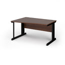 Dams Vivo Wave Desk in Walnut wood with smooth curved edges and modern design, ideal for home or office workspace.