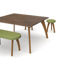 Enable Worktable With Solid Oak Legs - White - NWOF